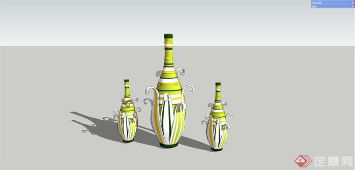 玉米瓶子景观小品SU精致设计模型(4)