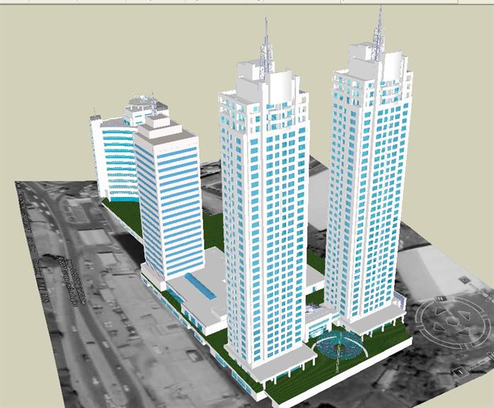 硒双城项目建筑方案SketchUp精致设计模型(1)