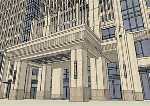 西安恒达商务公馆方案SketchUp精致设计模型