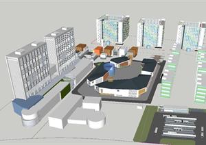 上海某地商业规划方案SketchUp精致设计模型