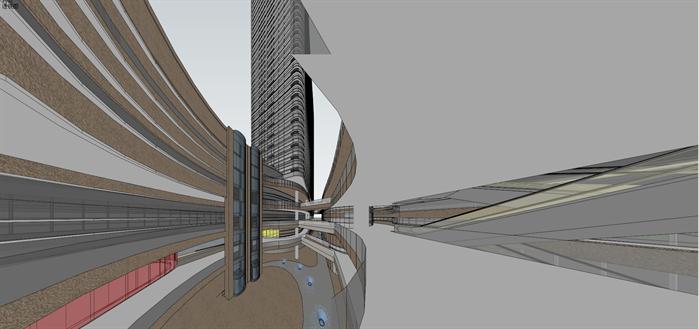 城市超高商业+酒店大厦SketchUp精致设计模型(4)