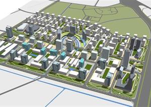 信科城建筑规划方案SketchUp精致设计模型