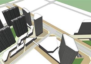 写字办公 公寓住宅项目方案SketchUp精致设计模型