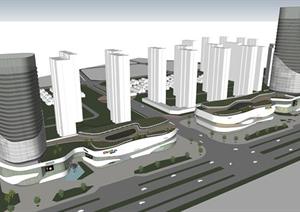 缤纷城商业综合体方案SketchUp精致设计模型
