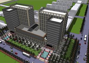 新古典酒店大厦SketchUp精致设计模型