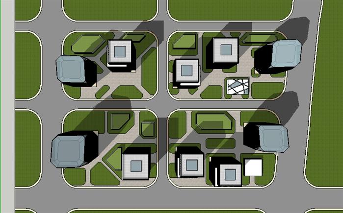 城市商业综合体建筑设计方案顶视图(2)
