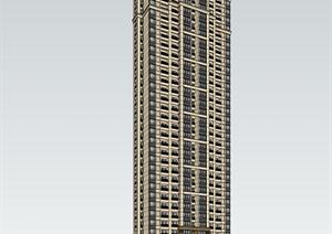 某高层公寓建筑方案设计SU(草图大师)模型