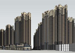 某80万平方米大型新古典风格住宅小区规划设计方案SU(草图大师)模型