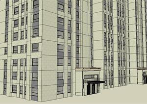 Art—Deco青年城住宅公寓楼SU(草图大师)精细设计模型