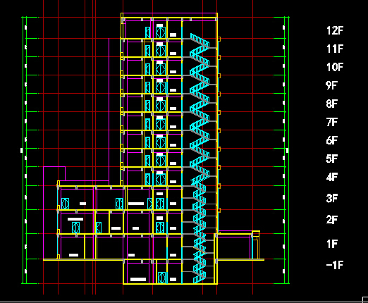 某三甲医院住院楼建筑施工图（B1-F12层）-约40000平(5)