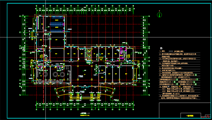 某监狱迁建工程警察综合服务楼建筑方案设计CAD图2