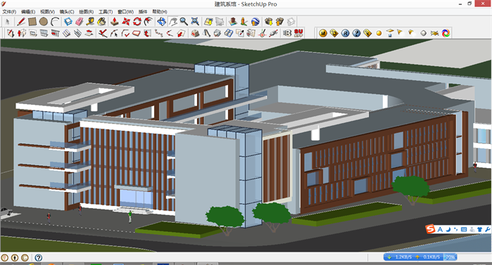 某建筑系学生建筑场馆方案设计SU模型2