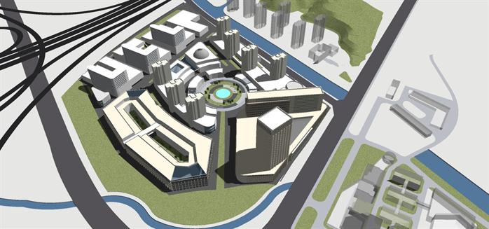 某城市规划项目方案设计SU模型