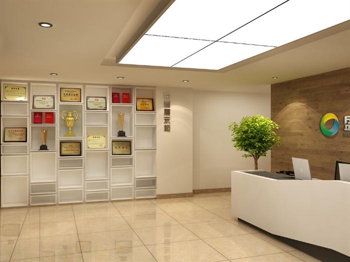 一个办公空间的门厅设计3dmax模型(1)
