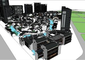 龙潭大型商业区建筑设计方案SU(草图大师)模型