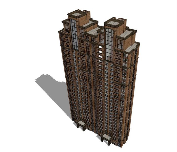某欧式风格商业街+高层住宅方案设计图（CAD+SU+实景照片）(2)