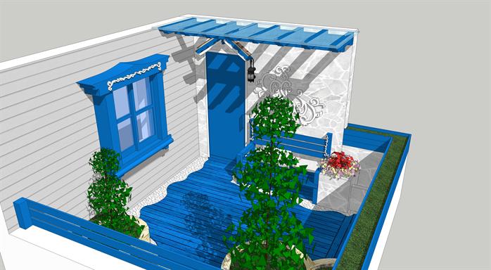 某屋顶花园景观设计方案效果图(2)