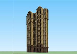 某住宅楼建筑设计方案SU(草图大师)模型