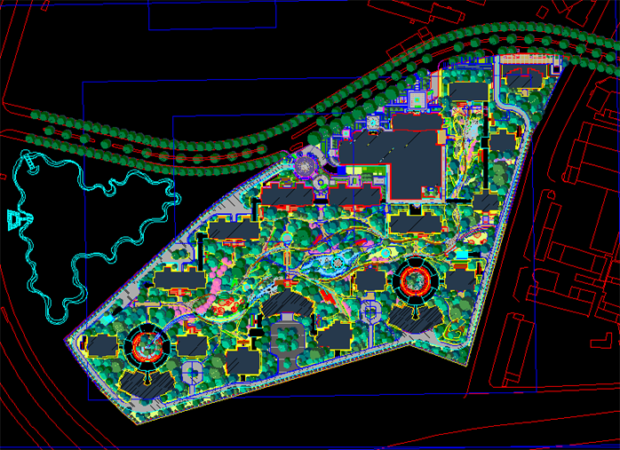 某居住区景观规划设计方案CAD平面图2