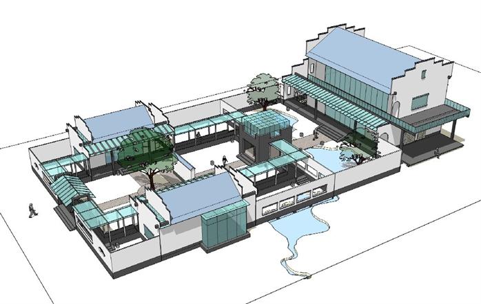 某中医药博览园建筑设计方案图+大量精美SU模型(1)