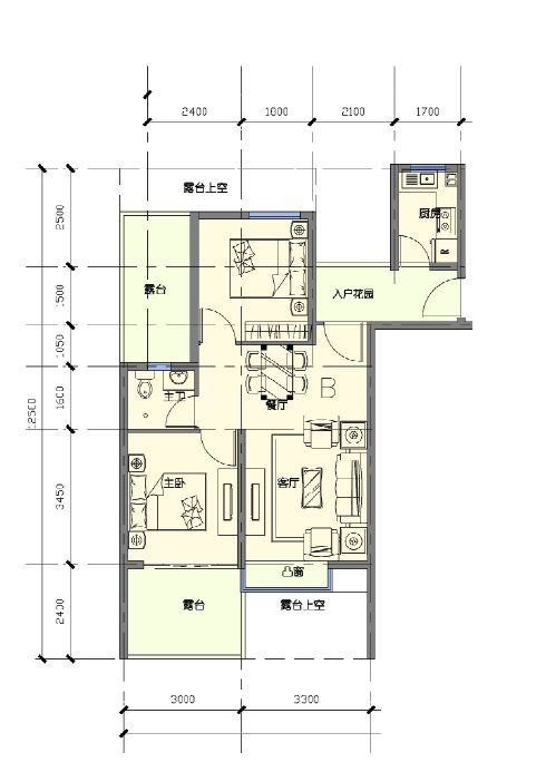 上海某现代风格高层住宅建筑设计方案图+SU模型(3)