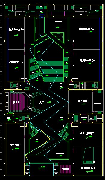 黑龙江某博物馆建筑设计方案图+SU模型(2)