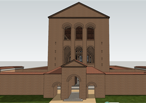 某欧式教堂建筑设计SU(草图大师)模型