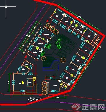 溧阳某温泉公建度假酒店建筑设计总平面图(1)