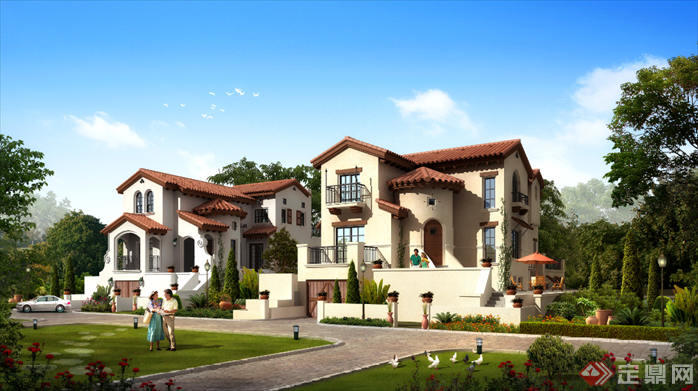 某仙林住宅会所别墅建筑方案设计（含CAD，PSD效果图）(4)