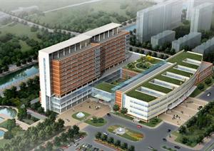 上海某现代风格医院建筑设计方案图
