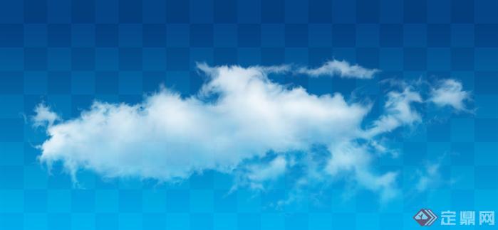 透明云朵云层素材效果图PSD分层图