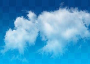 透明云朵云层效果图PSD分层素材3