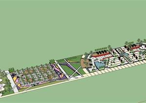 某个现代风格主题公园景观规划设计SU(草图大师)模型