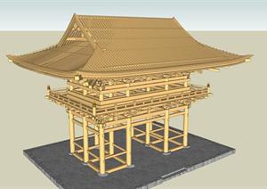 某仿古亭阁建筑设计方案SU(草图大师)模型