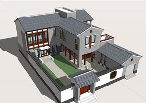 一套古典中式风格民居建筑SU(草图大师)设计模型
