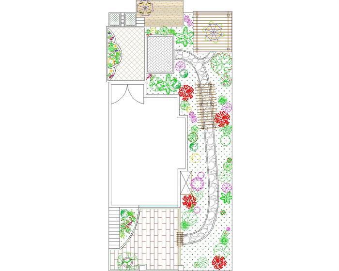 某别墅庭院规划设计方案图