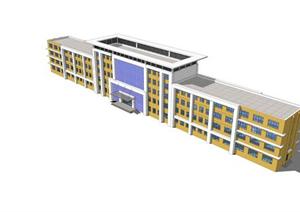 某现代教学楼建筑设计方案SU(草图大师)模型
