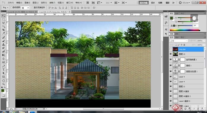 某中式农家院建筑设计方案3ds模型(3)
