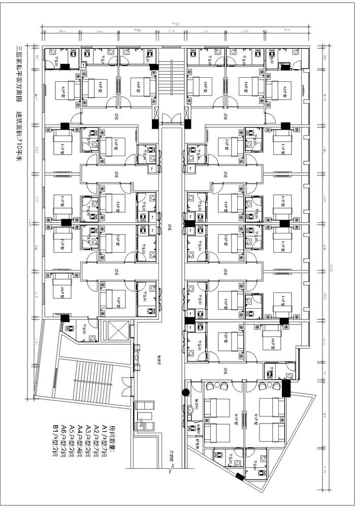 某休闲会所建筑设计方案平面图(2)