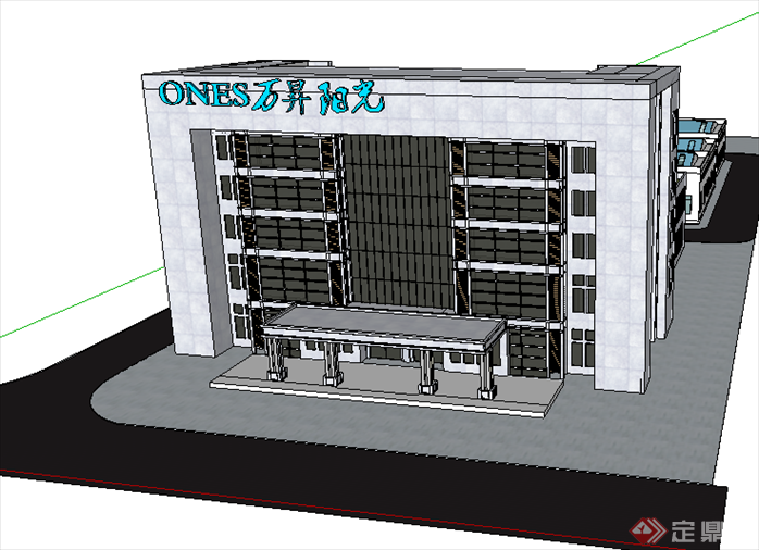 某现代风格办公建筑方案设计SU模型(1)