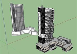 某城市商业综合体建筑设计SU(草图大师)模型