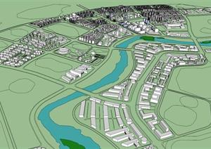 某现代城市规划设计方案SU(草图大师)模型7