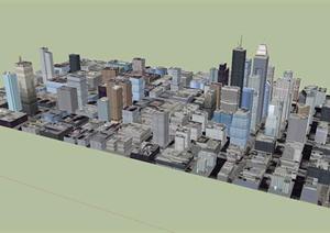 某现代风格城市规划建筑方案SU(草图大师)模型