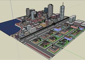 某现代城市规划设计方案SU(草图大师)模型6