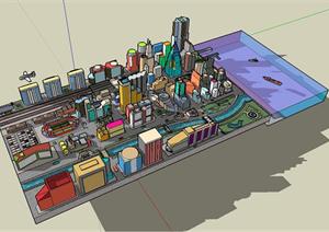 某现代城市规划设计方案SU(草图大师)模型2