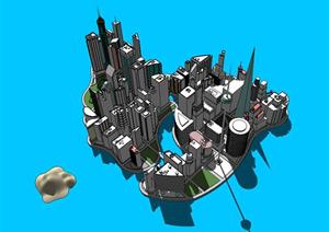 某现代城市规划设计方案SU(草图大师)模型5