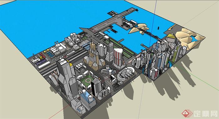 某城市建筑规划设计SU模型