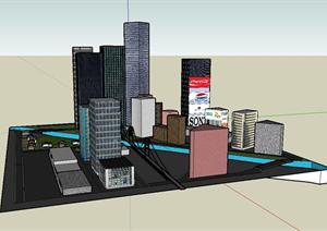 某城市商业综合体建筑规划SU(草图大师)设计模型（5）