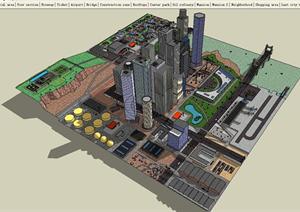 某现代城市规划设计方案SU(草图大师)模型4