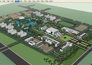 某市商业区建筑总规划SU(草图大师)方案模型